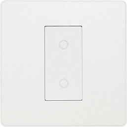 British General Evolve 1-Gang 2-Way LED Single Secondary Trailing Edge Touch Dimmer Switch  Pearlescent White with White Inserts