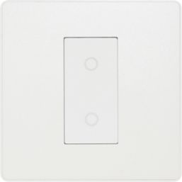 British General Evolve 1-Gang 2-Way LED Single Master Trailing Edge Touch Dimmer Switch  Pearlescent White with White Inserts