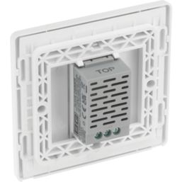 British General Evolve 1-Gang 2-Way LED Single Secondary Trailing Edge Touch Dimmer Switch  Pearlescent White with White Inserts