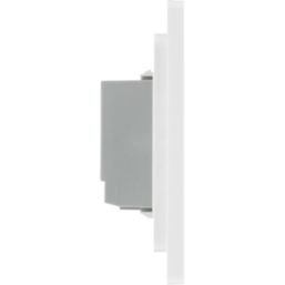 British General Evolve 1-Gang 2-Way LED Single Secondary Trailing Edge Touch Dimmer Switch  Pearlescent White with White Inserts