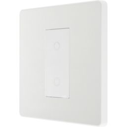 British General Evolve 1-Gang 2-Way LED Single Secondary Trailing Edge Touch Dimmer Switch  Pearlescent White with White Inserts