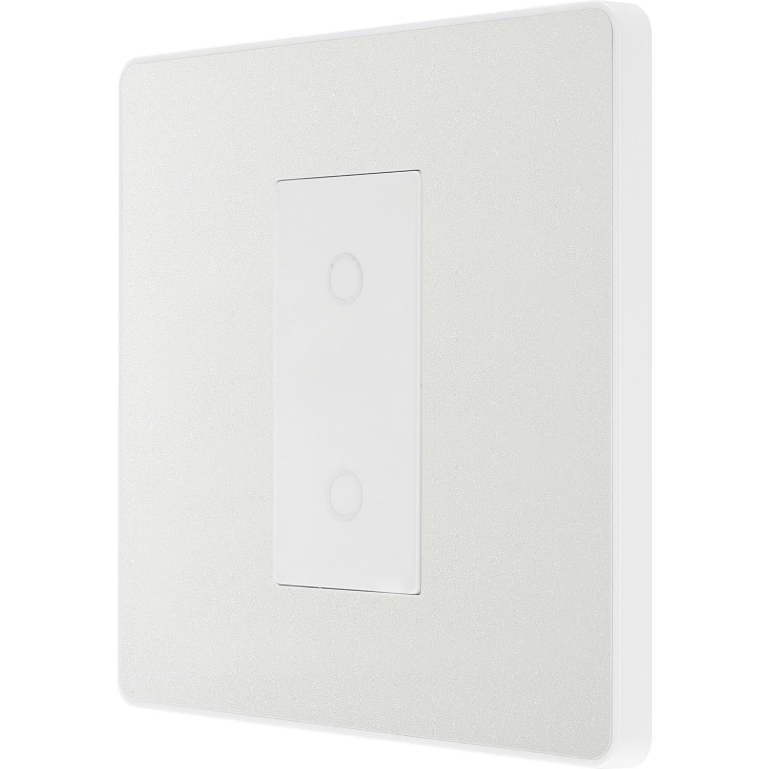British General Evolve 1-Gang 2-Way LED Single Secondary Trailing Edge Touch Dimmer Switch Pearlescent White with White Inserts (326PY)