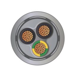 Time 3-Core CY Grey 1.5mm²  Screened Control Cable 1m Coil