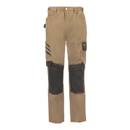 Site Coppell Trousers Tan/Black 34" W 32" L