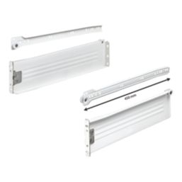 Essentials White Side Fix Drawer Runners 450mm 2 Piece Set