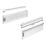 Essentials White Side Fix Drawer Runners 450mm 2 Piece Set