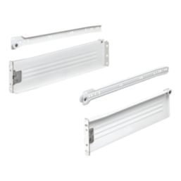 Essentials White Side Fix Drawer Runners 450mm 2 Piece Set