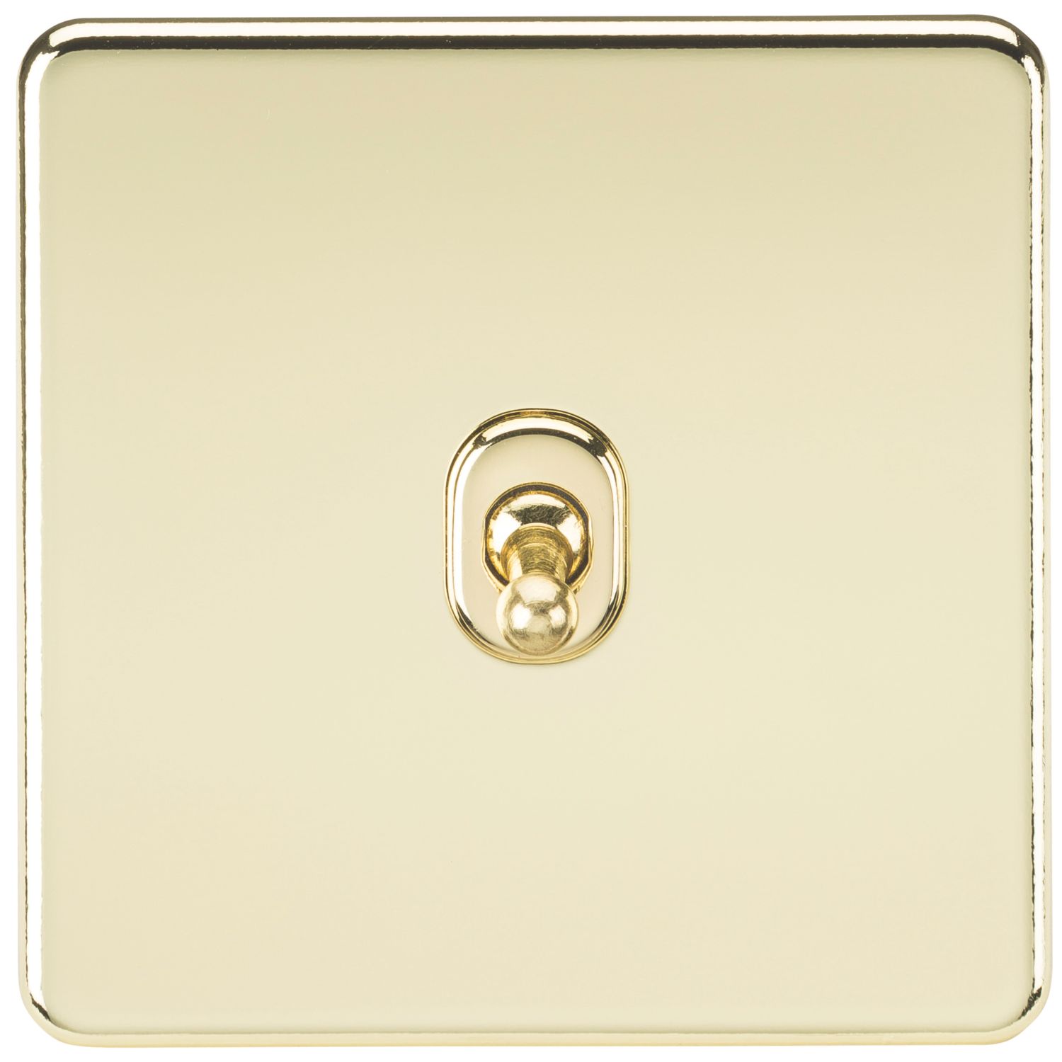 Knightsbridge 10AX 1-Gang 2-Way Light Switch Polished Brass (326TY)
