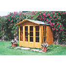 Shire Kensington 6' 6" x 6' 6" (Nominal) Apex Shiplap T&G Timber Summerhouse with Assembly