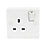 LAP  13A 1-Gang SP Switched Plug Socket White