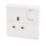 LAP  13A 1-Gang SP Switched Plug Socket White