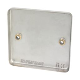 Hager Sollysta WRP1BS 1-Gang Blanking Plate Brushed Stainless Steel