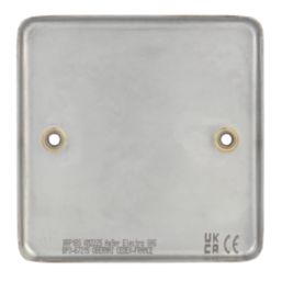 Hager Sollysta WRP1BS 1-Gang Blanking Plate Brushed Stainless Steel