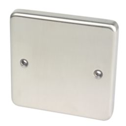 Hager Sollysta WRP1BS 1-Gang Blanking Plate Brushed Stainless Steel