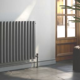 Reina Elips Single 600mm x 540mm 1415BTU Anthracite Vertical Designer Radiator