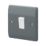 MK Logic Plus 10AX 1-Gang 2-Way Switch  Graphite with White Inserts