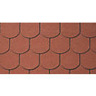 Roof Pro Red Round Bitumen Roof Shingles 1m x 340mm 16 Pack