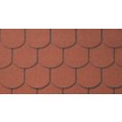 Roof Pro Red Round Bitumen Roof Shingles 1m x 340mm 16 Pack