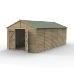 Forest Beckwood 9' 6" x 10' (Nominal) Apex Shiplap Timber Shed with Base