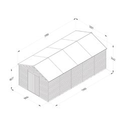Forest Beckwood 9' 6" x 10' (Nominal) Apex Shiplap Timber Shed with Base