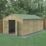 Forest Beckwood 9' 6" x 10' (Nominal) Apex Shiplap Timber Shed with Base