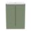 Newland  Double Door Floor Standing Vanity Unit with Basin Matt Sage Green 600mm x 370mm x 840mm