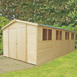 Shire  10' x 19' 6" (Nominal) Apex Shiplap Timber Workshop
