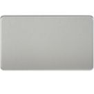 Knightsbridge  2-Gang Blanking Plate Brushed Chrome