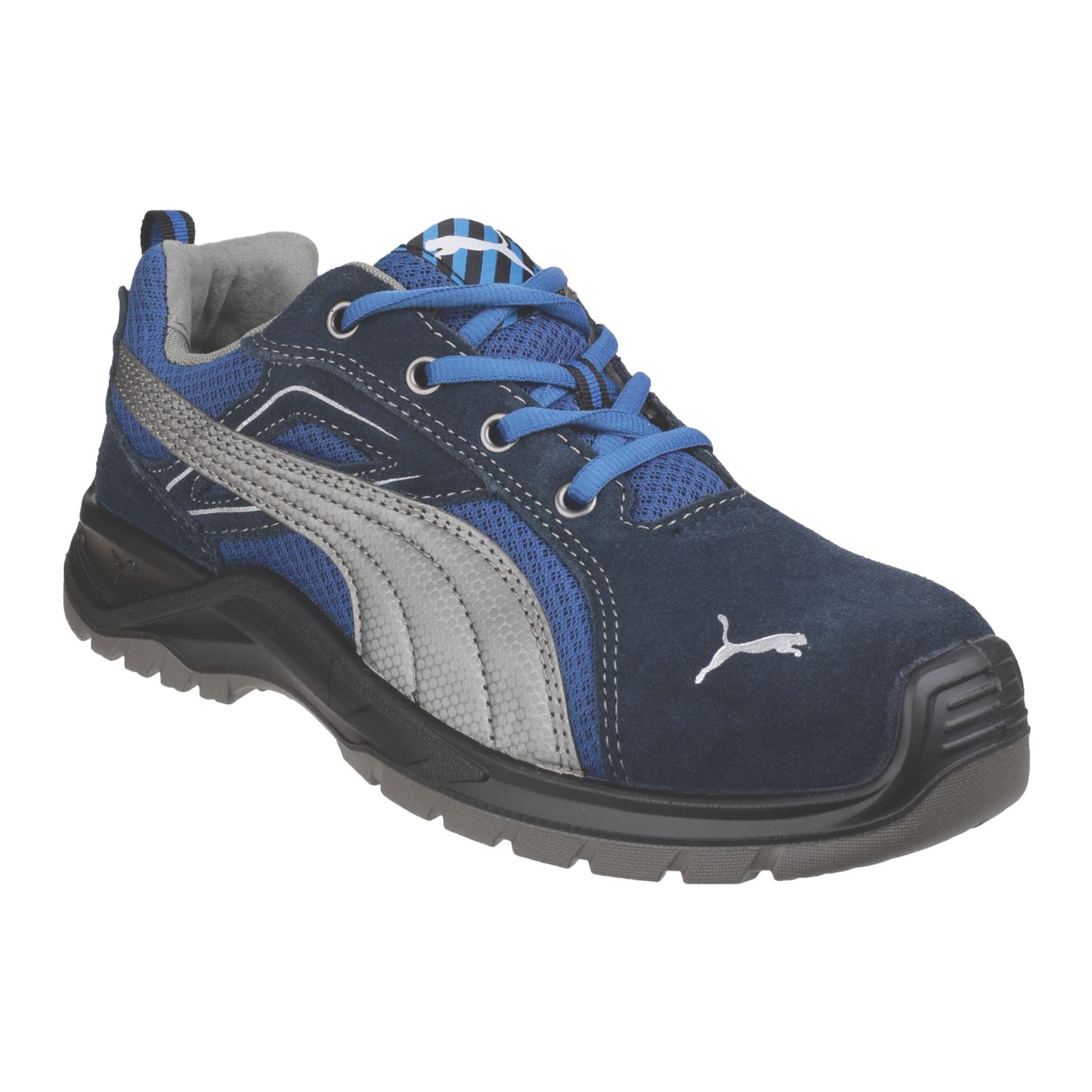 Puma Omni Sky Low Size 10.5 Blue Steel Toe Cap Safety Trainers (327XG)