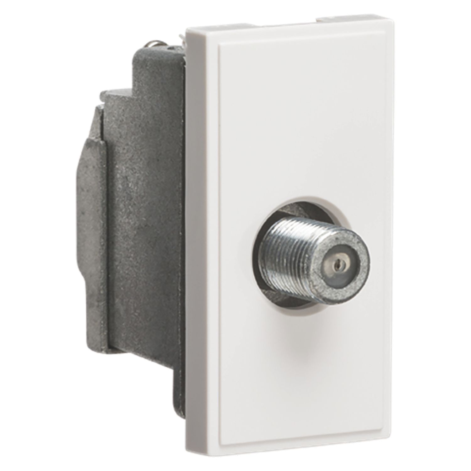 Knightsbridge Screened Modular F-Type Satellite Socket White (327YA)