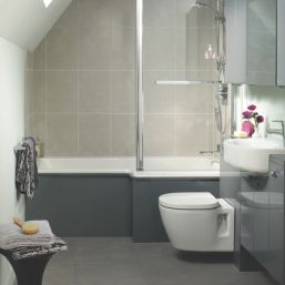 Ideal Standard Concept Space Shower Bath Right-Hand Acrylic No Tap Holes 1500mm