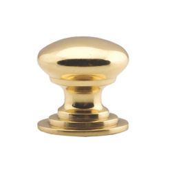 Carlisle Brass  Victorian Cupboard Knob Polished Brass 32mm