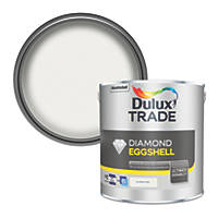 Dulux Trade Diamond Quick-Drying Eggshell Paint Pure Brilliant White 2.5Ltr
