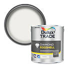 Dulux Trade Diamond Eggshell Pure Brilliant White Trim Quick-Drying Paint 2.5Ltr