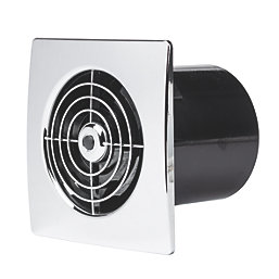 Manrose LP100SLVC 100mm (4") Axial Bathroom Extractor Fan with Timer Chrome 240V