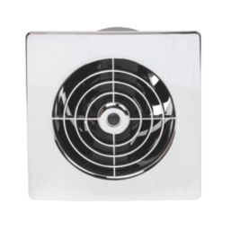Manrose LP100SLVC 100mm (4") Axial Bathroom Extractor Fan with Timer Chrome 240V