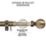Renaissance Antique Brass Curtain Pole 28/25mm x 180-340cm