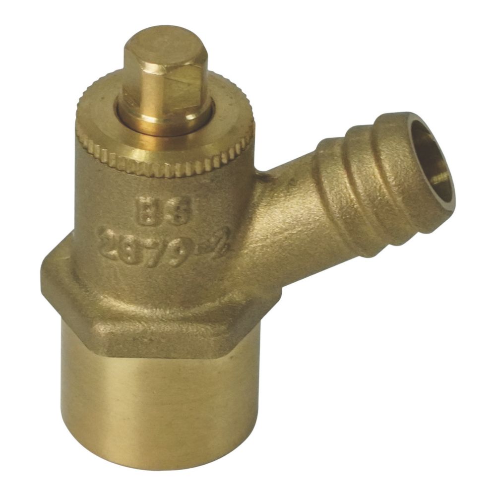 Flomasta End Feed Drain Cock 22mm - Screwfix