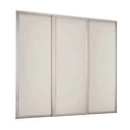 Spacepro Shaker 3-Door Sliding Wardrobe Door Kit Cashmere Frame Cashmere Panel 2136mm x 2260mm