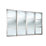 Spacepro Shaker 4-Door Sliding Wardrobe Door Kit White Frame Mirror Panel 3586mm x 2260mm
