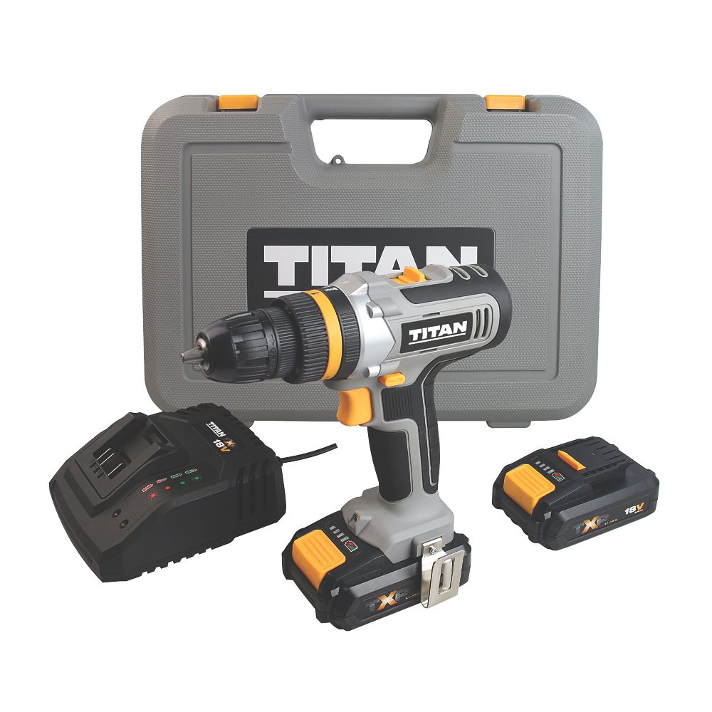 Titan TTI886DRS 18V 2 x 2.0Ah Li Ion TXP Cordless Drill Driver