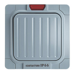Contactum Weatherproof IP66 20A 1-Gang 1-Way Weatherproof Outdoor Switch with Neon