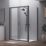 ETAL  Framed Rectangular Sliding Door Shower Enclosure & Tray  Matt Black 1390mm x 750mm x 1940mm