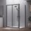 ETAL  Framed Rectangular Sliding Door Shower Enclosure & Tray  Matt Black 1390mm x 750mm x 1940mm