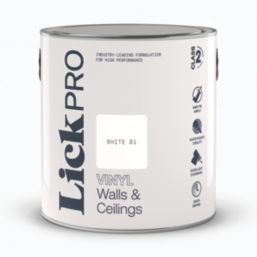 LickPro  2.5Ltr White 01 Vinyl Matt Emulsion  Paint