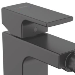 Hansgrohe Vernis Shape Matt Black 126mm Mono Bidet Mixer Tap  With Pop-Up Waste