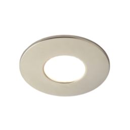 Spa Rhom Fixed  Fire Rated LED Downlights Satin Nickel 8W 900lm 4 Pack