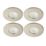 Spa Rhom Fixed  Fire Rated LED Downlights Satin Nickel 8W 900lm 4 Pack