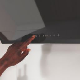 Cooke & Lewis  Angled Cooker Hood Black 598mm