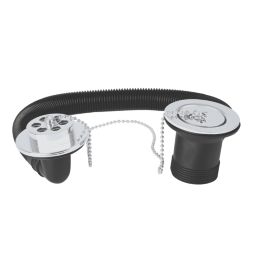 Flomasta Bath Waste with Chrome Plug & Chain 16 1/4"